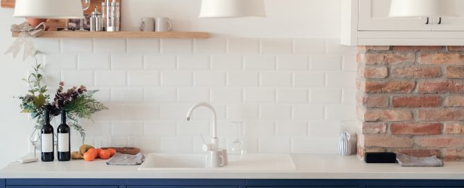 Cocinas en blanco y azul