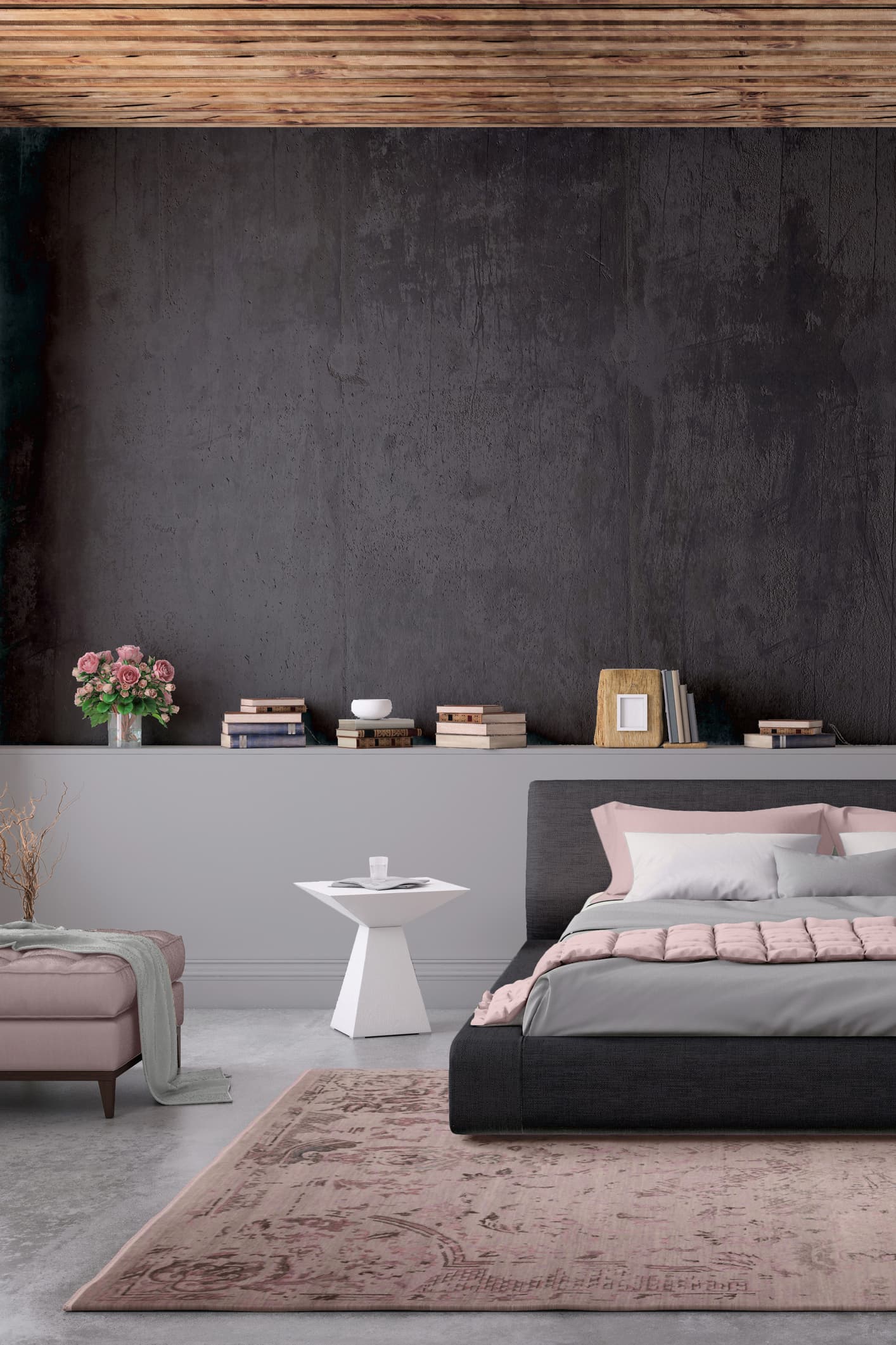 habitaciones-rosa-gris