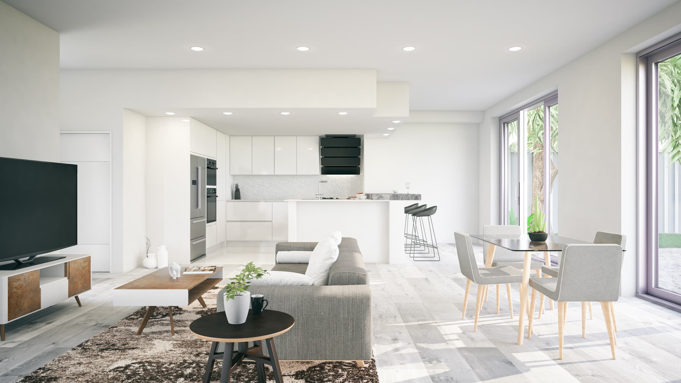 10 formas de integrar un suelo en tonos blancos en tu hogar