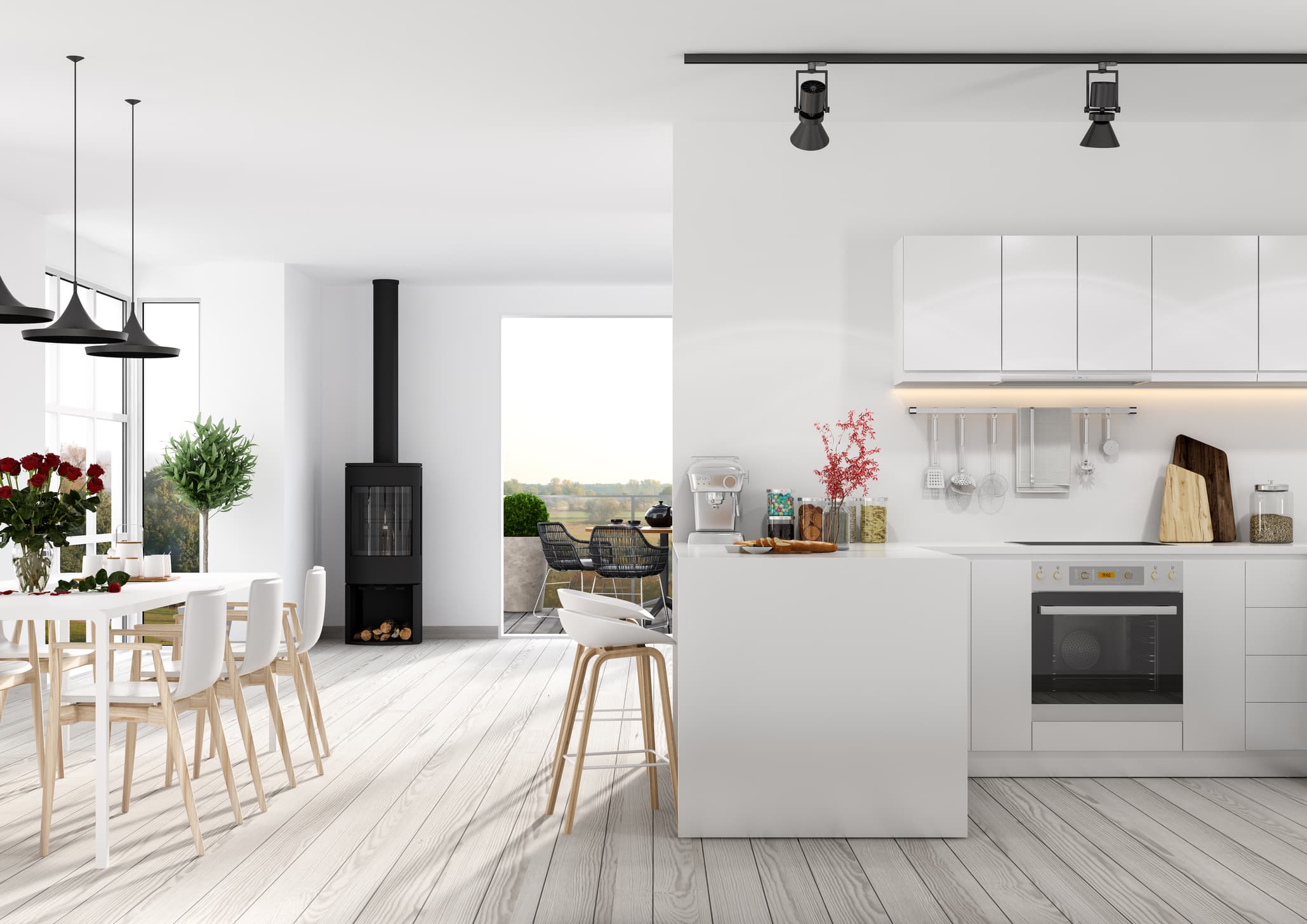 10 formas de integrar un suelo en tonos blancos en tu hogar