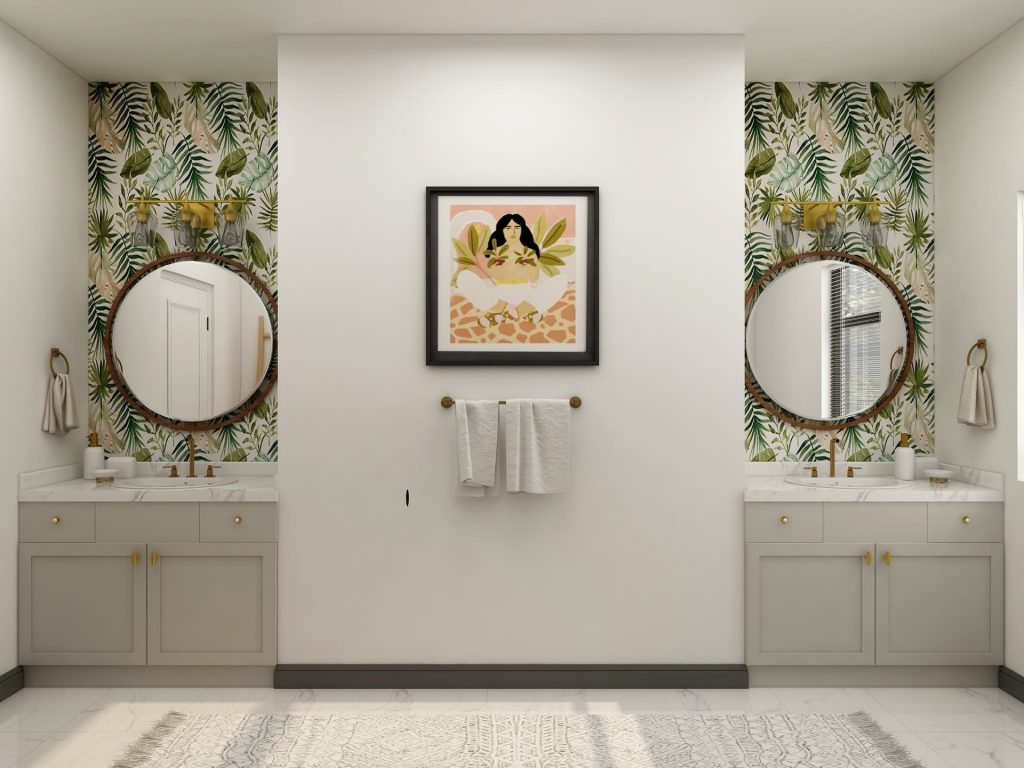 Papel pintado para baños, la tendencia para crear baños originales